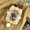 Kpop Photocard Holder with Keychain Y2K Kawaii Bow Photo Card Sleeves ID Badge Holder Card Protector 6