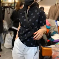 Woman T Shirt 100℅ Cotton Polo Neck Women Slim Women's Clothing Trend 2025 Synthetic Korean Offer Wholesale New Cheap Tops - Image 5