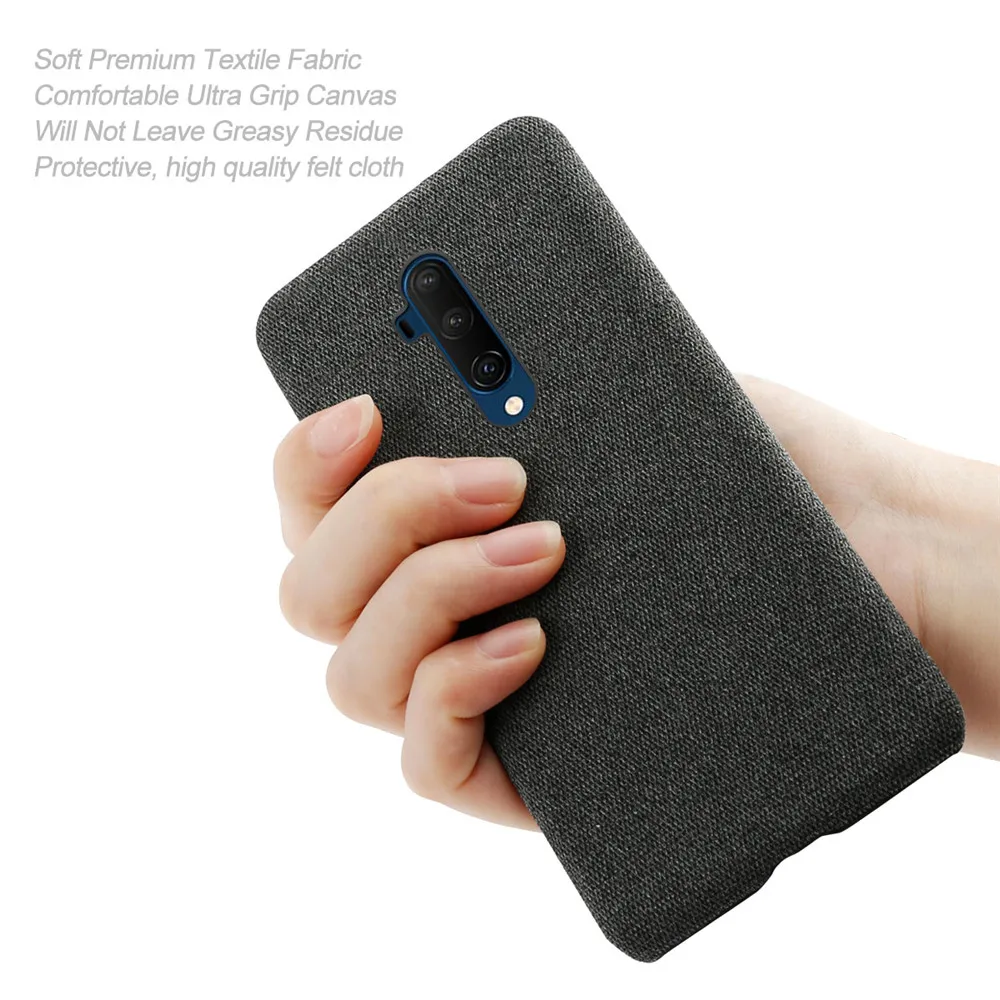Cloth Cases For Oneplus 7 Pro 7T Pro Case Slim Retro Cloth Hard Phone Cover for One plus 7pro 7Tpro 1+7pro 1+7tpro Oneplus7pro 2