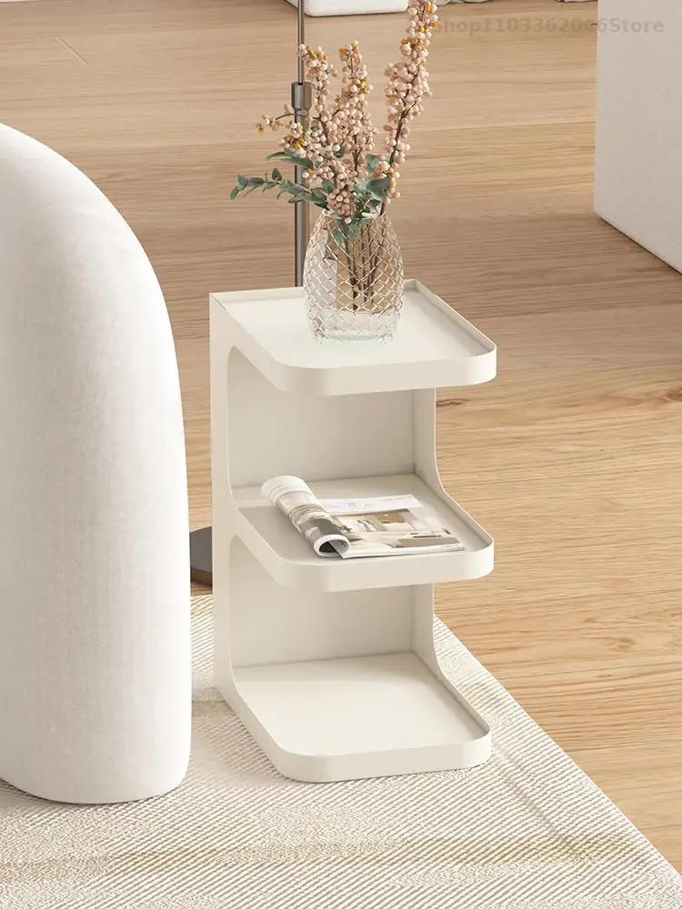 Living Room Sofa Side Table Light Luxury Modern Simple Iron Art Small Apartment Coffee Table Corner Bedside Cabinet