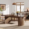 78.7" Extra Long Dining Table for 6-8 People, Large Farmhouse Kitchen Table with Wooden Tabletop, Rustic Style Rectan 1