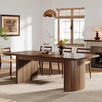 78.7" Extra Long Dining Table for 6-8 People, Large Farmhouse Kitchen Table with Wooden Tabletop, Rustic Style Rectan 1