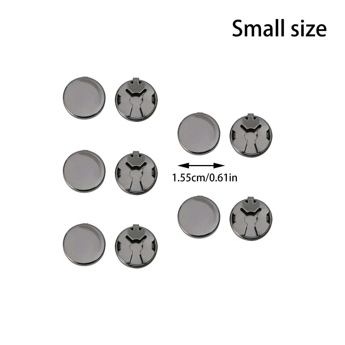 10 Stück mehrfarbige Hemd-Schnalle-Manschettenknöpfe, dekorative Knöpfe, Basis-Manschettenknöpfe, DIY-Zubehör für Kleidung, Schnalle, Dekoration – Detail 6