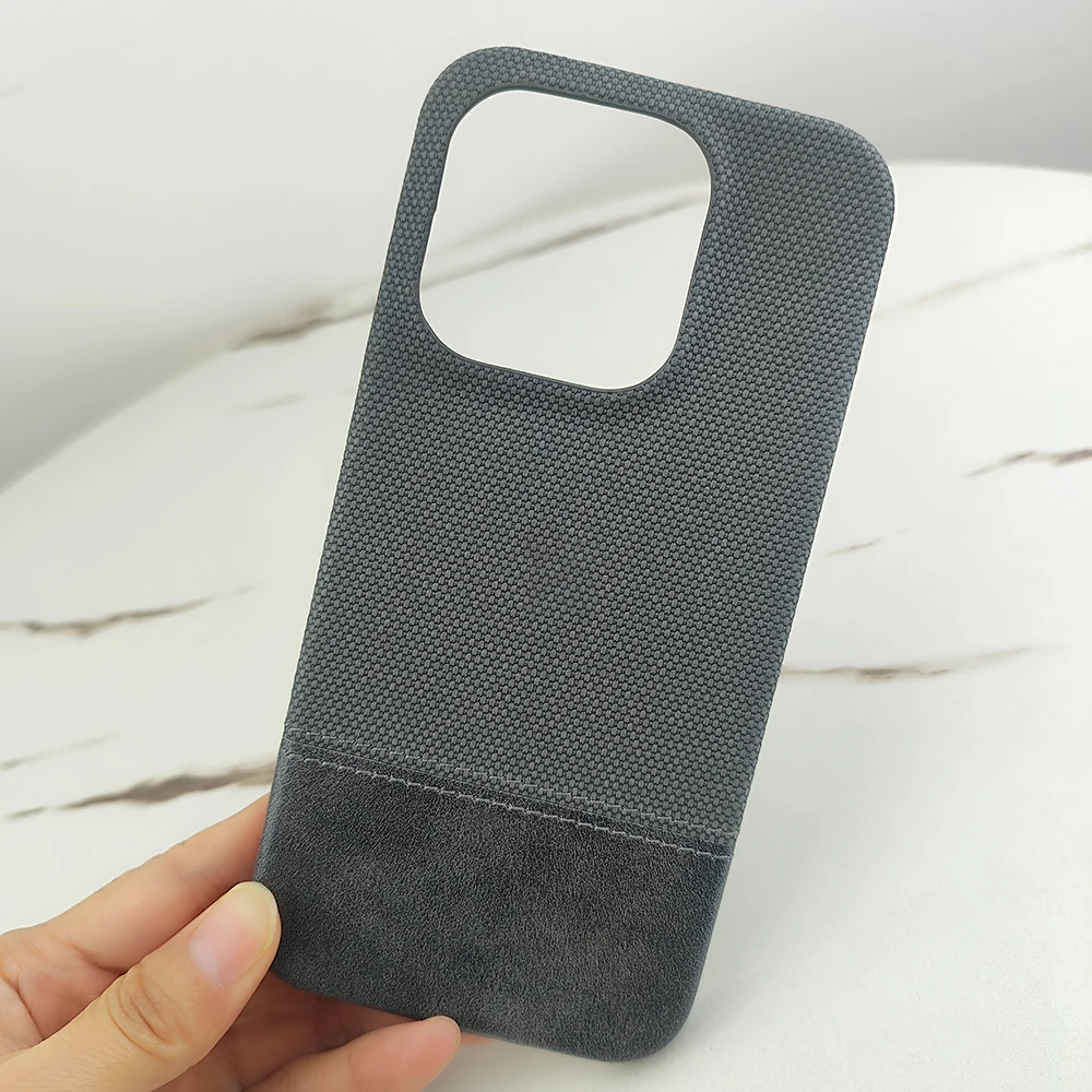 Luxury Matte Cotton Linen Leather Phone Case - Fashionable Shockproof Protective Cover