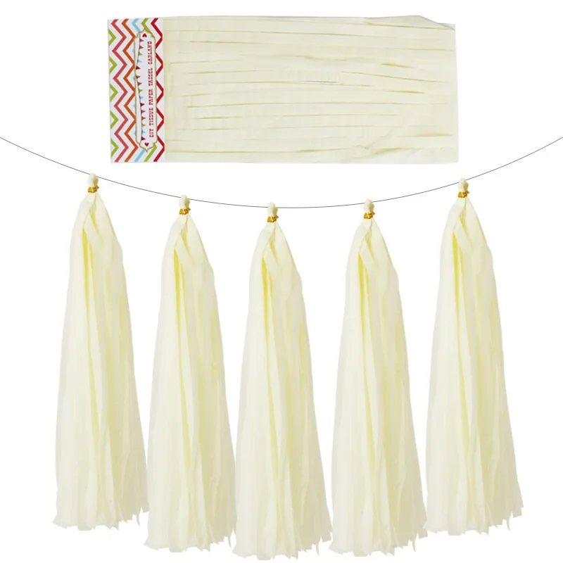Dusty Rose and Kraft Paper Tassel Garland