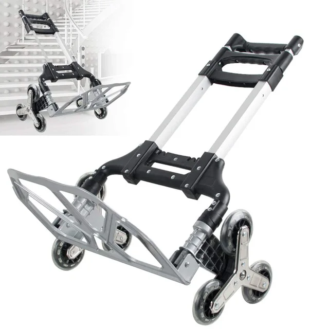 Világítson Fel Az Összes Terepi Lépcsőn Mászó Kocsi Kézi Teherautóval A Bungee Zsinórral Összecsukható Kocsival Emeleti Rakományhoz Stroage Táskával