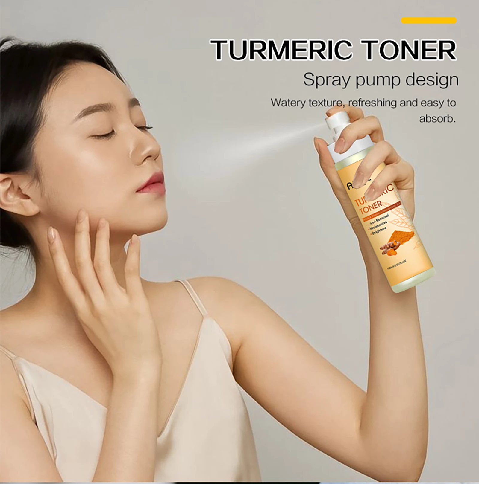 AILKE Organic Turmeric Toner for Face, Removal Acne, Pimples, Spots,Moisturizing, Brightening, Smooths Skin, Parabens Free 5