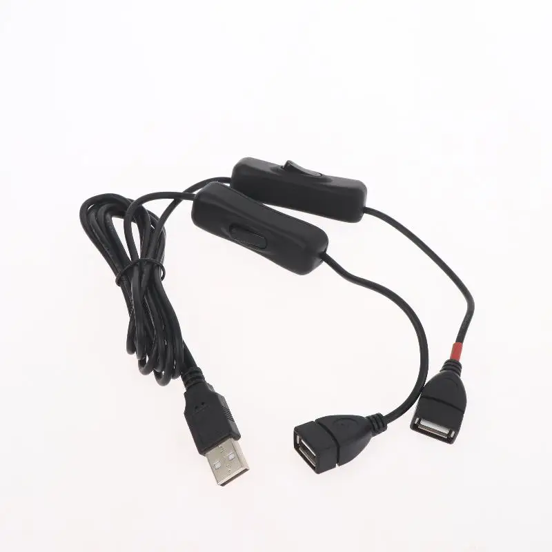 30/100cm USB 남성-여성 분배기 5V USB 연장 케이블(LED 램프/팬/LED 스트립용 온/오프 스위치 충전 코드 포함)