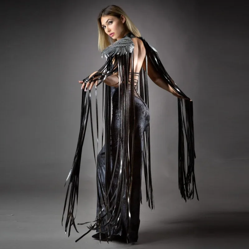 Unisex Sequin Wings Tassel Shawl Cloak Cosplay Party Clothing Swimwear Accessories Streetwear Beach Summer Y2K 2023