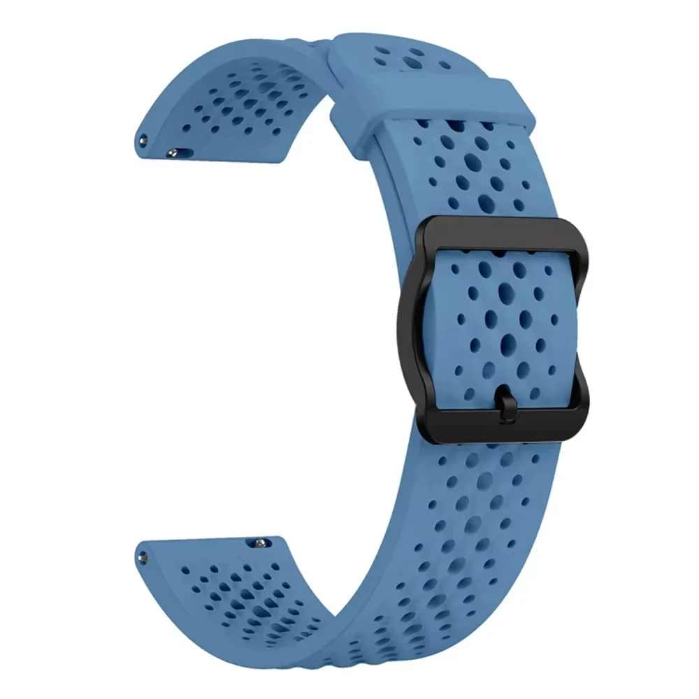 Breathable 22mm Silicone Watch Strap Replacement Bracelet