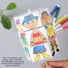 Children's DIY Craft Toys Novelty Painting Drawing Toys Color Filling Paper Rotating Graffiti Puzzle Educational Toys for Kids 4