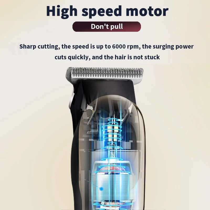 Rechargeable Hair Clippers for Men Cordless Hair Trimmer for Heads Longer Beards Body Grooming Professional Haircutting Kits