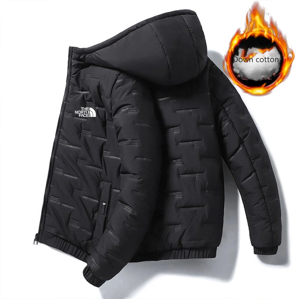 Street fashion trend cross-border men's winter coat new men's short style thick warm cotton coat hooded cotton jacket