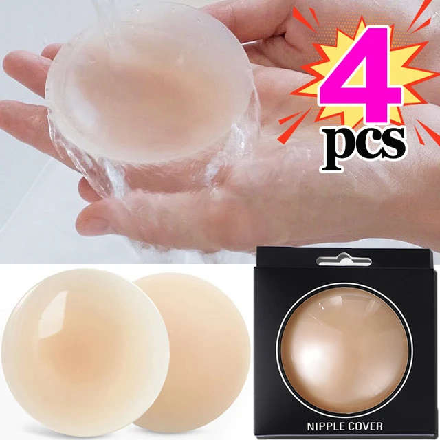 4pcs Silicone Nipple Cover Lift Up Bra Reusable Lady Nipple Stickers Chest  Pads Stickers Self-adhesive Pads Strapless Underwear - AliExpress