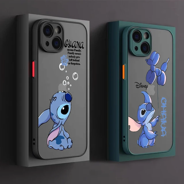 Funda de teléfono de Disney Art Stitch Cool Love para Apple iPhone 14 13 12  Mini 11 XS Pro Max X XR 8 7 6 Plus SE funda de cuerda líquida suave Fivean  unisex