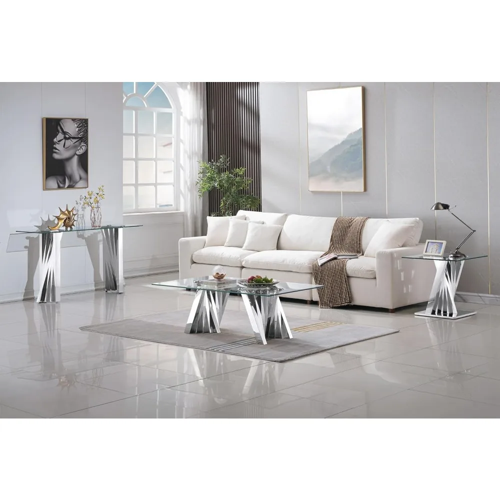 Modern Glass Table Set 2