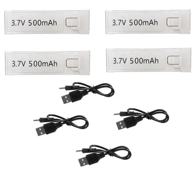JJRC H107 미니 드론 원래 액세서리 H107 Dron 배터리 완구 용 3.7V 500Mah 350MAh 배터리/프로펠러/USB H107 드론 부품