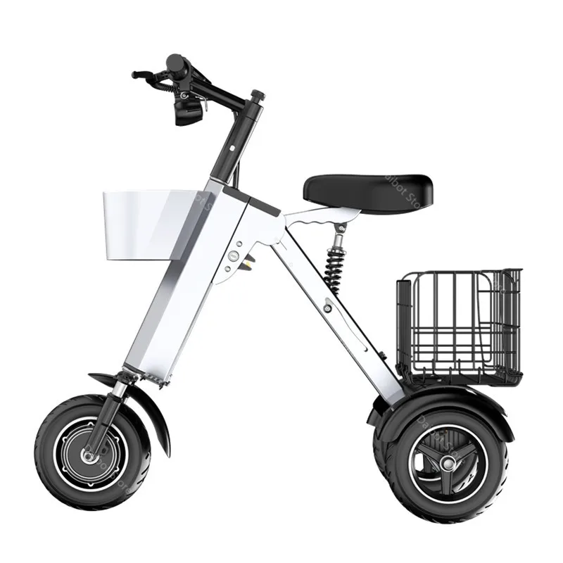 Adult Folding Electric Tricycle With Removable Basket 36V 450W