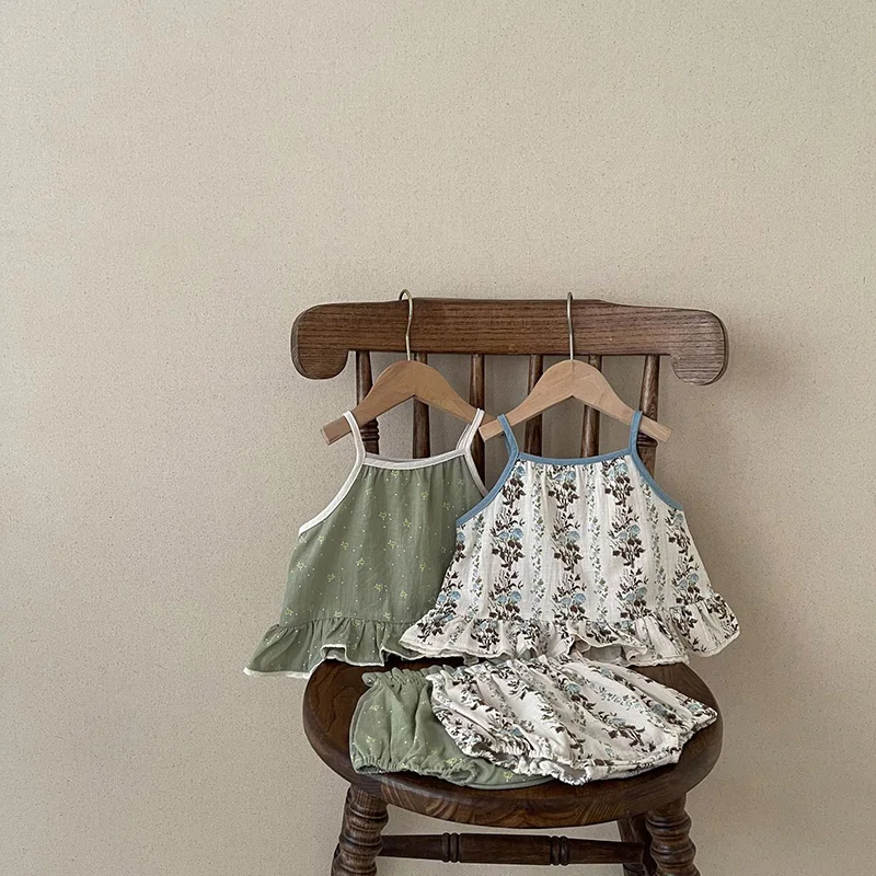 Summer Baby Girls Clothing Set Camisole Bloomer