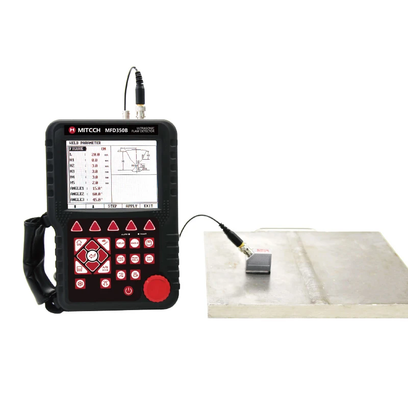 Origianl Mitech MFD350B Digital NDT Ultrasonic Flaw Detector Range 0-6000mm with 4 MHz Probe Welding Flawmeter