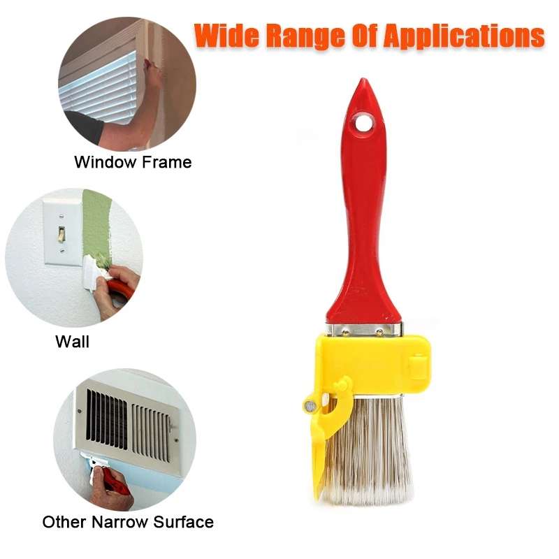 1Set Clean Cut Profesional Edger Paint Brush Edger Brush Tool Multifunctional Imitation Wool Roller Brush Tool corner paint brush