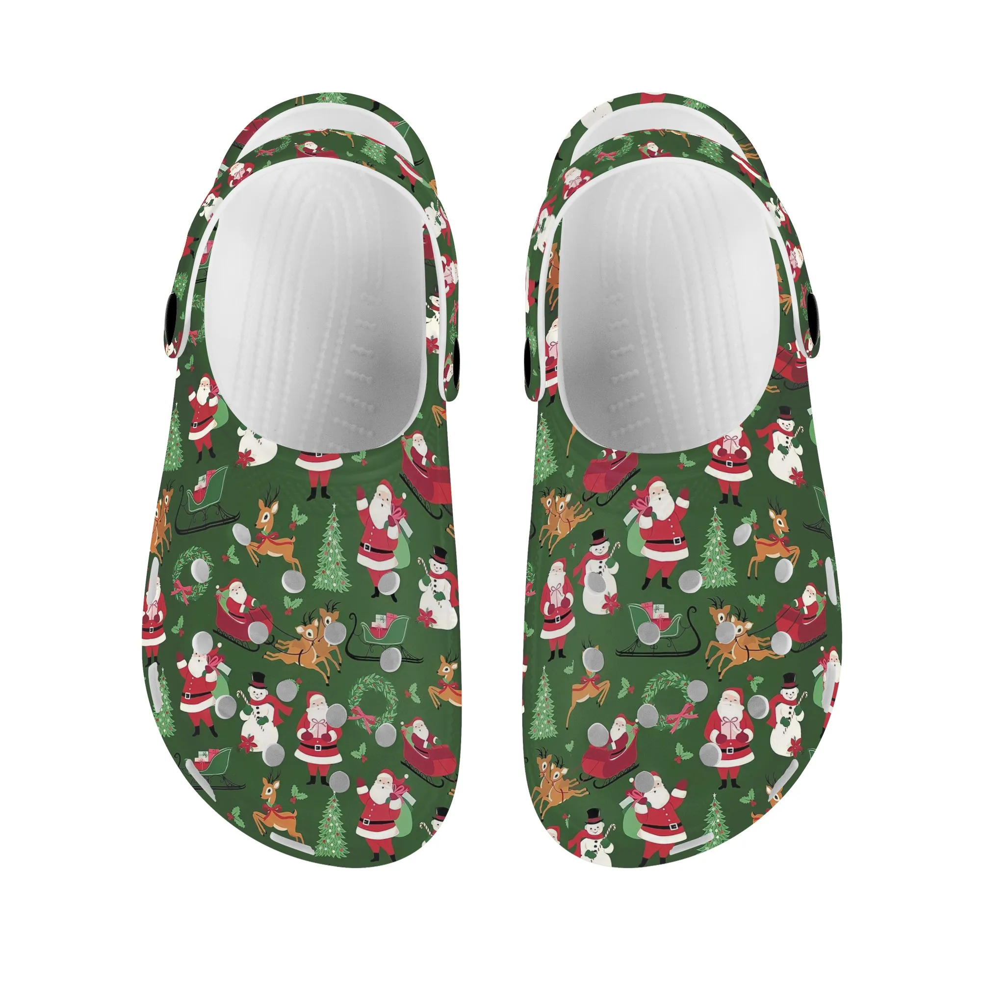 Christmas Gift Cute Santa Claus Print Comfortable Sandals Non-slip Breathable Beach Slippers New Popular Indoor Casual Shoes New