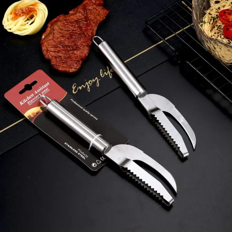 Fish Scaler Tool Scraping Fish Scraper Cleaning Knife Remover Cleaner Kill Knife Bone Tweezers Kitchen Accessories Gadget Fish Scales Scraper Fish Bone Tweezers Fish Scale Cleaner Fish Scale Scraper