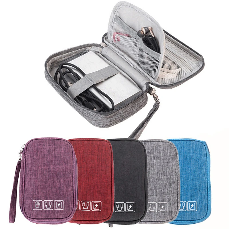 

Women and Men's Handbag Multifunctional Durable Data Cable Headphone Storage Bag Storage Items Data Cable Storage Bag