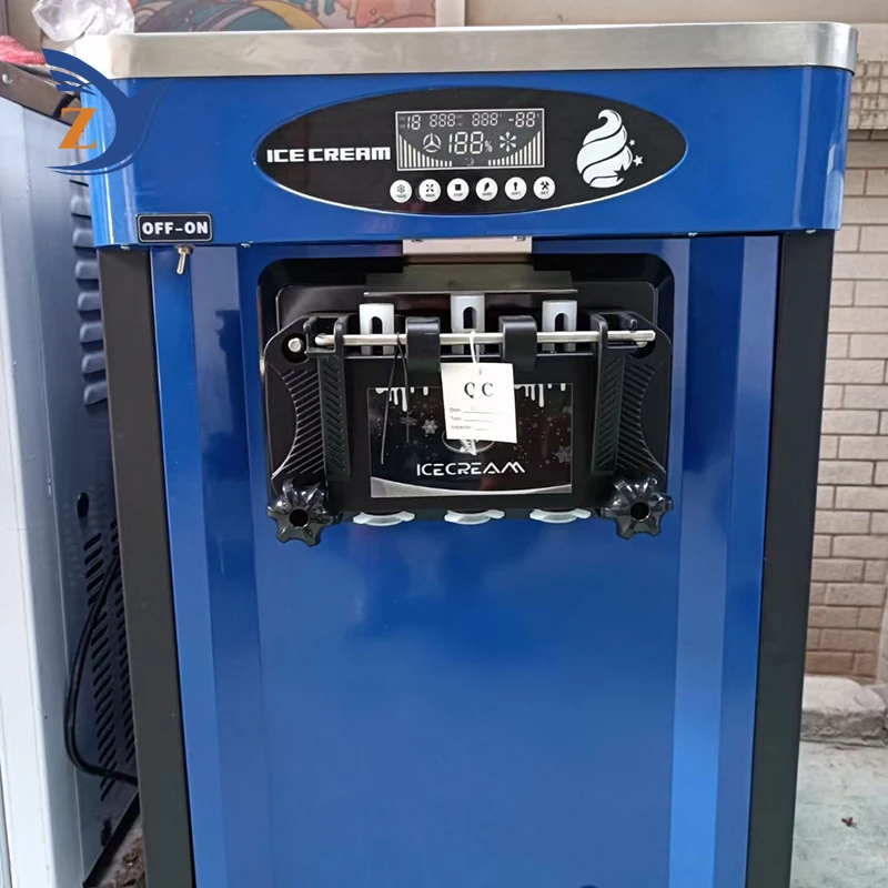 Ice Cream Making Machine ZY-25C Stainless Steel 2000W Desktop Type Small Automatic Home Commercial Double Storage Cylinder 4