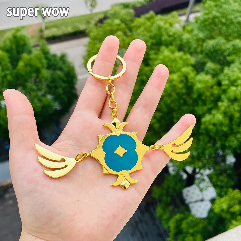 Gioco Genshin Impact Account Venti Figure Ciondolo Portachiavi Per Donna Uomo Portachiavi Gioielli Costumi Anime Accessori Collezioni