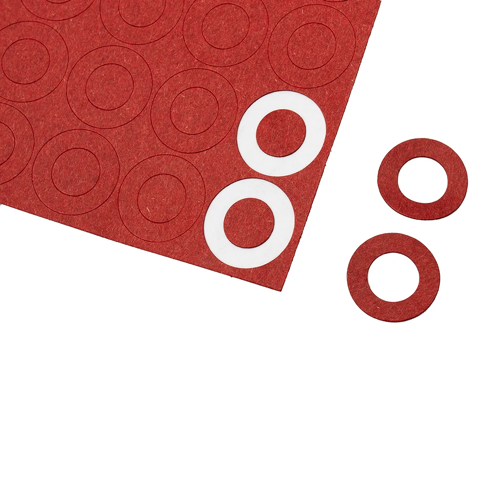 200Pcs Battery Insulators Adhesive Paper Hollow Lithium Battery Insulation Gasket Red Insulators Adhesive Paper Rings 18650