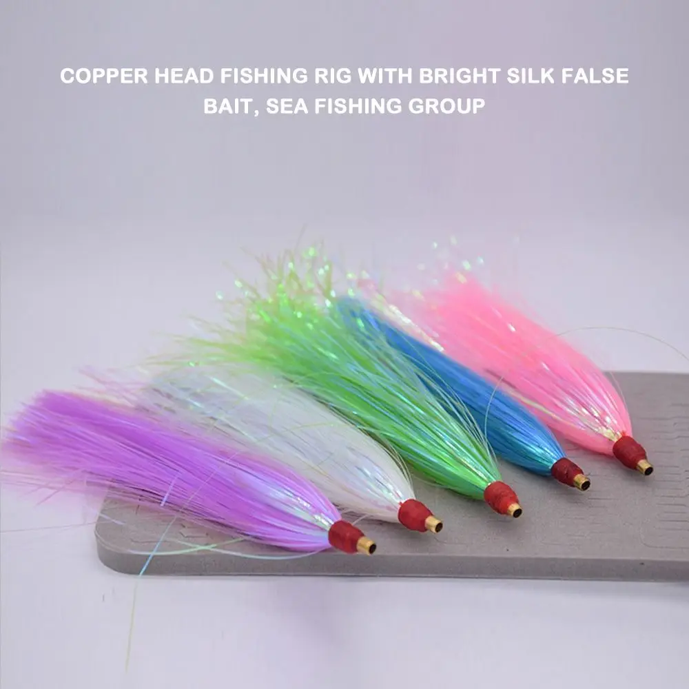 10PCS Colorful Rubber Trolling Skirt Fishing Bait Flash Line Portable ...