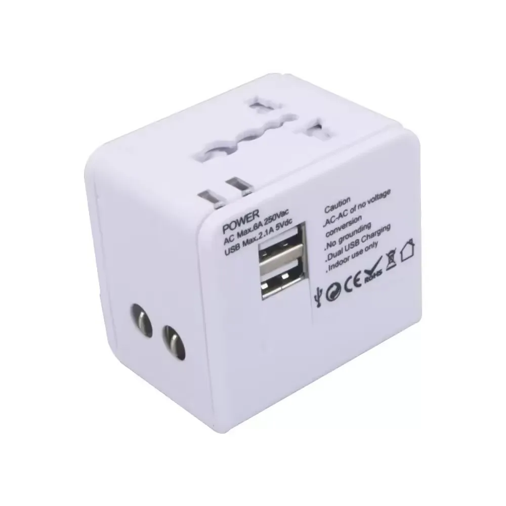 Adaptador de enchufe de Europa a EE. UU. Adaptador de enchufe Unidapt UK a EE. UU., 2 cargador de pared USB 3 en 1, adaptador de enchufe de alimentación de viaje Adaptador de enchufe de Europa a EE. UU. Adaptador de enchufe Unidapt UK a EE. UU., 2 cargador de pared USB 3 en 1, adaptador de enchufe de alimentación de viaje