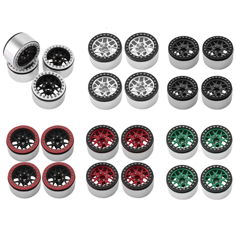 

4PCS CNC Metal 2.2 Beadlock Wheel Rim Hub For 1/10 RC Crawler Car Axial SCX10 Wraith RR10 Traxxas TRX4 TRX6