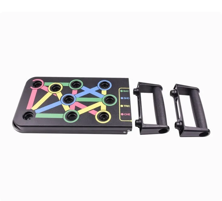 workout folding push up bar home fitness exercise training 14 in 1 push up board