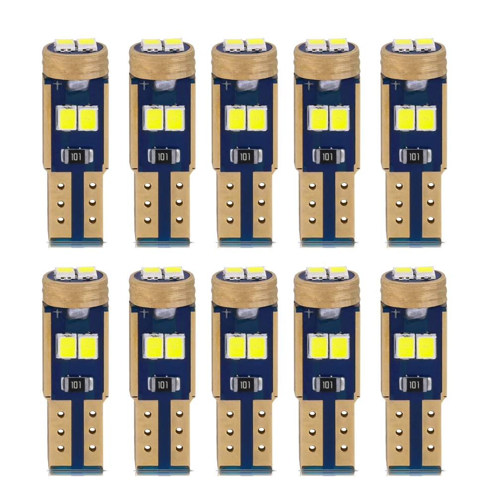 

10pcs T5 LED Lights W1.2W W3W LED Car Interior Light Auto Side Wedge Dashboard Gauge Instrument Lamp Bulb 2016 LED Super Bright