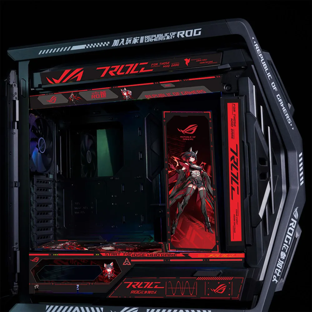 ROG HYPERION GR701 섀시용 맞춤형 조명 패널 5V AURA SYNC ARGB PSU 라디에이터 쿨러 장 Ro 플레이트