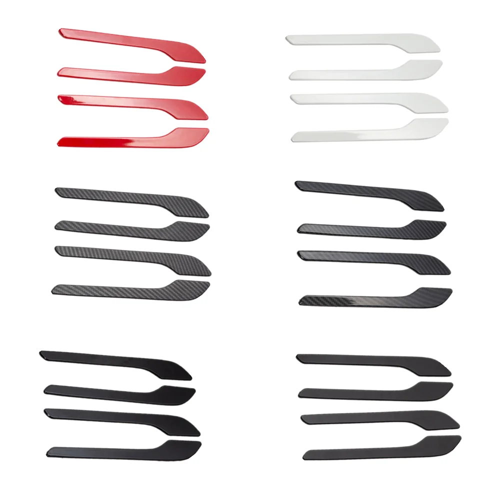 

4x ABS углеродное волокно Tesla Автомобильная дверная ручка Обложка наклейки для Tesla модель 3