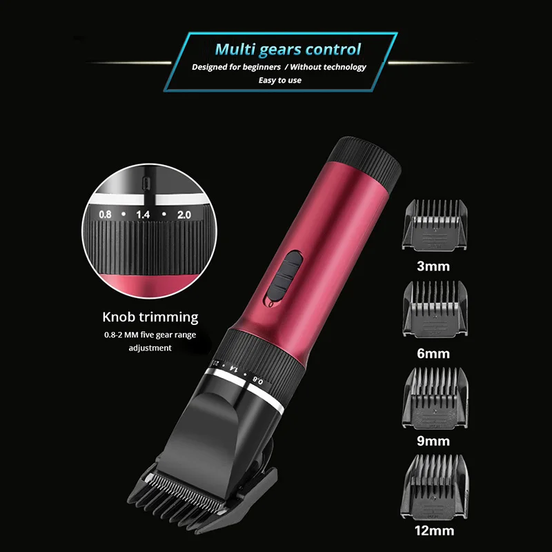 Professional Dog Cat Pet Hair Clipper Electric Rechargeable Haircut Hair Trimmer Shaver Set Animal Cutting Shearing Machine