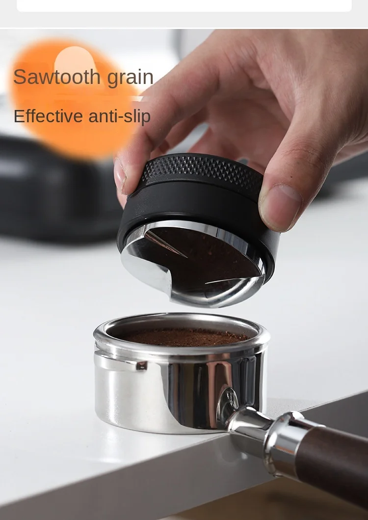 ABS Aluminum 51/53/58mm Coffee Distributor Espresso Distribution Tool Coffee Tamper 3 Angled Slopes Palm Tamper Adjustable