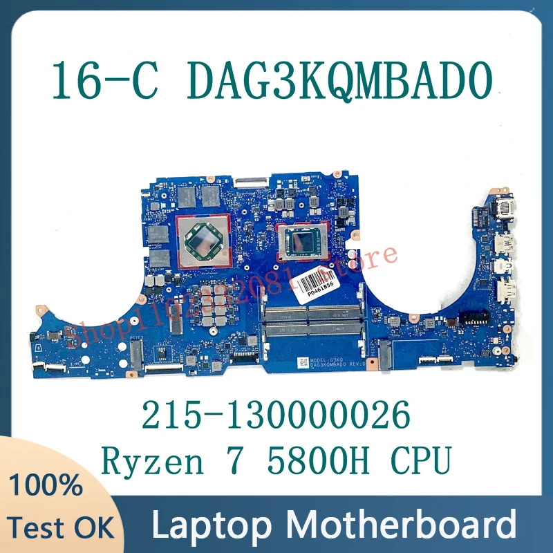 

215-130000026 DAG3KQMBAD0 High Quality Mainboard For HP Omen 16-C Laptop Motherboard With Ryzen 7 5800H CPU 100%Full Tested Well