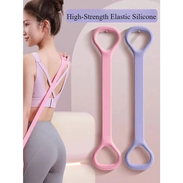 60302-d84913.jpg Shoulder Stretcher Resistance Band Fitness Stretching Tool Back Training Beauty Tool Home Yoga Figure-8 Elastic Band