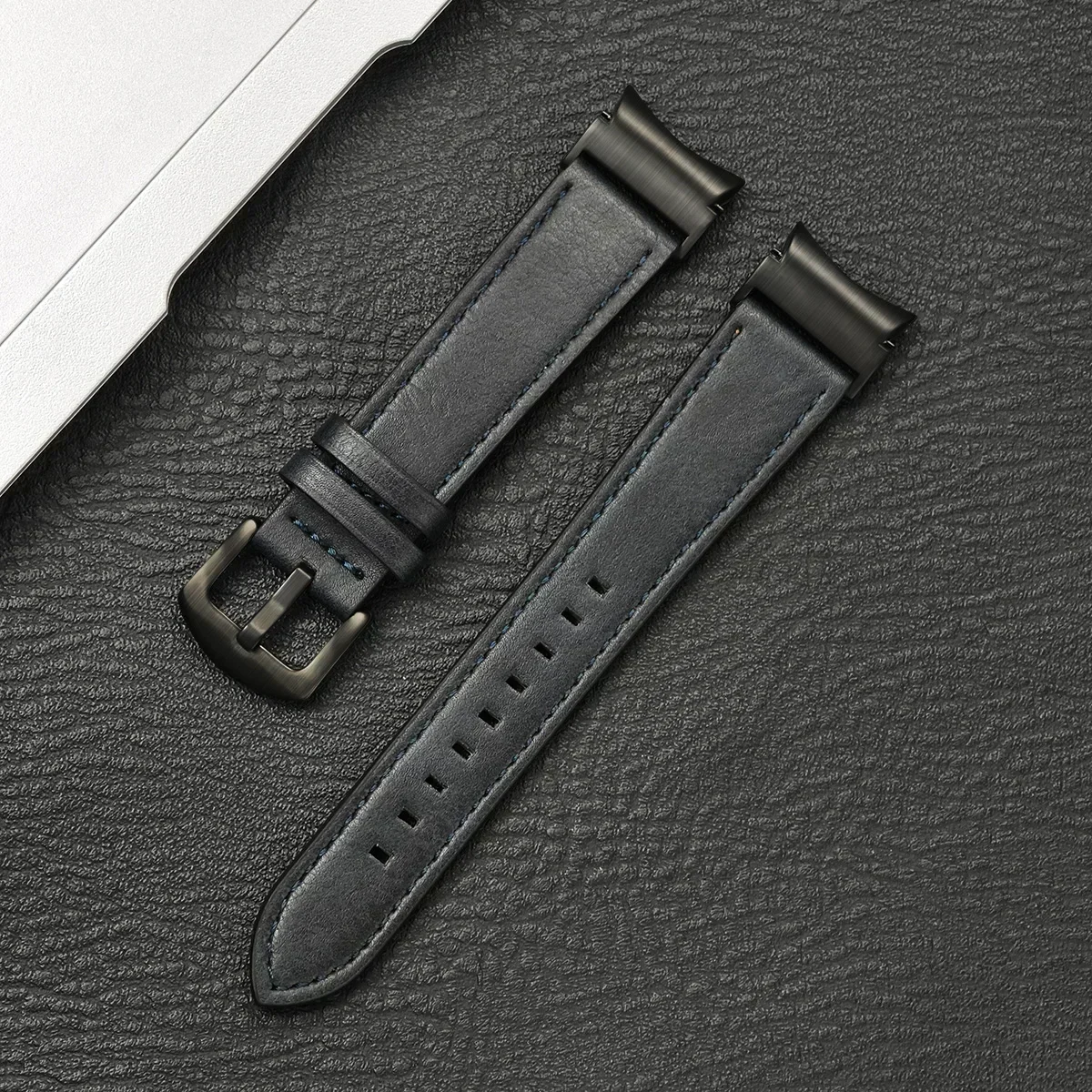 Calf Leather Strap - Premium No-Gap Smartwatch Band Bracelet