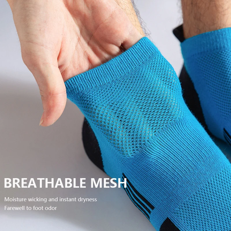 GYMIGO Men Running Socks Breathable Soft Ankle Fitness Basketball Socks Absorb Sweat Sport Socks For Gym