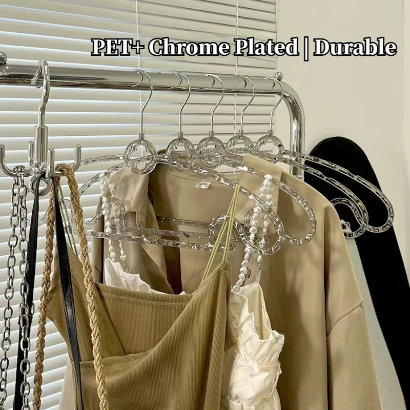 Acrylic Clothes Hangers,Household Non-slip and Non-Marking Drying Rack for Shirts Camisole,Invisible Space Saving Hanger,5 Pack 3