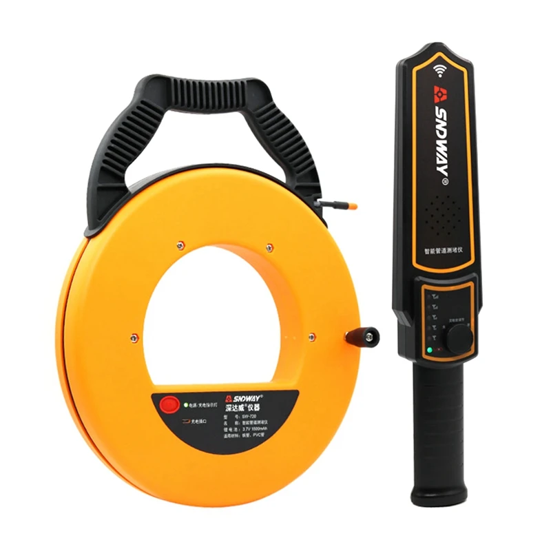 Localizzatori di tubi, 20 / 30m Rilevatore di blocchi di tubi Tester Tubo dell'acqua Scanner da parete Rivelatore magnetico di tubazioni,Scanner di blocchi di tubi for il rilevamento di tubi metallici