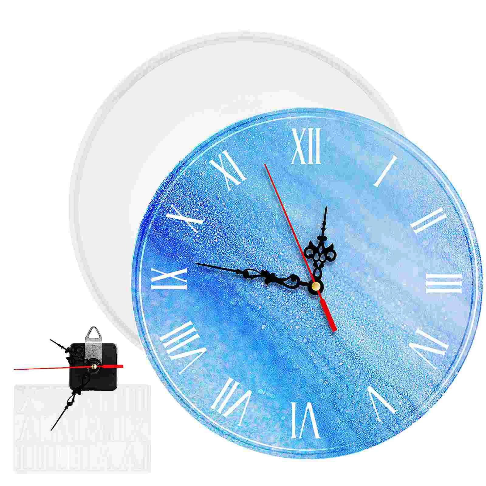 

Clock Mold Unique Clocks Epoxy Mechanism Ornament Making Kit Round Silica Gel Numbers