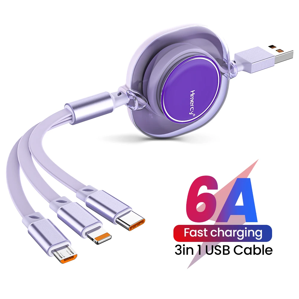 

Кабель Micro USB для зарядки iPhone Xiaomi Huawei Samsung, 6 А