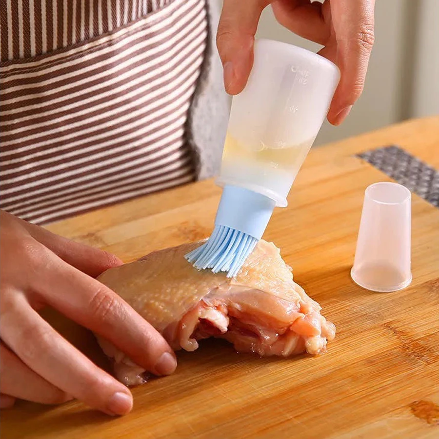 Silicone Oil Brush with Heat-Resistant Bottle