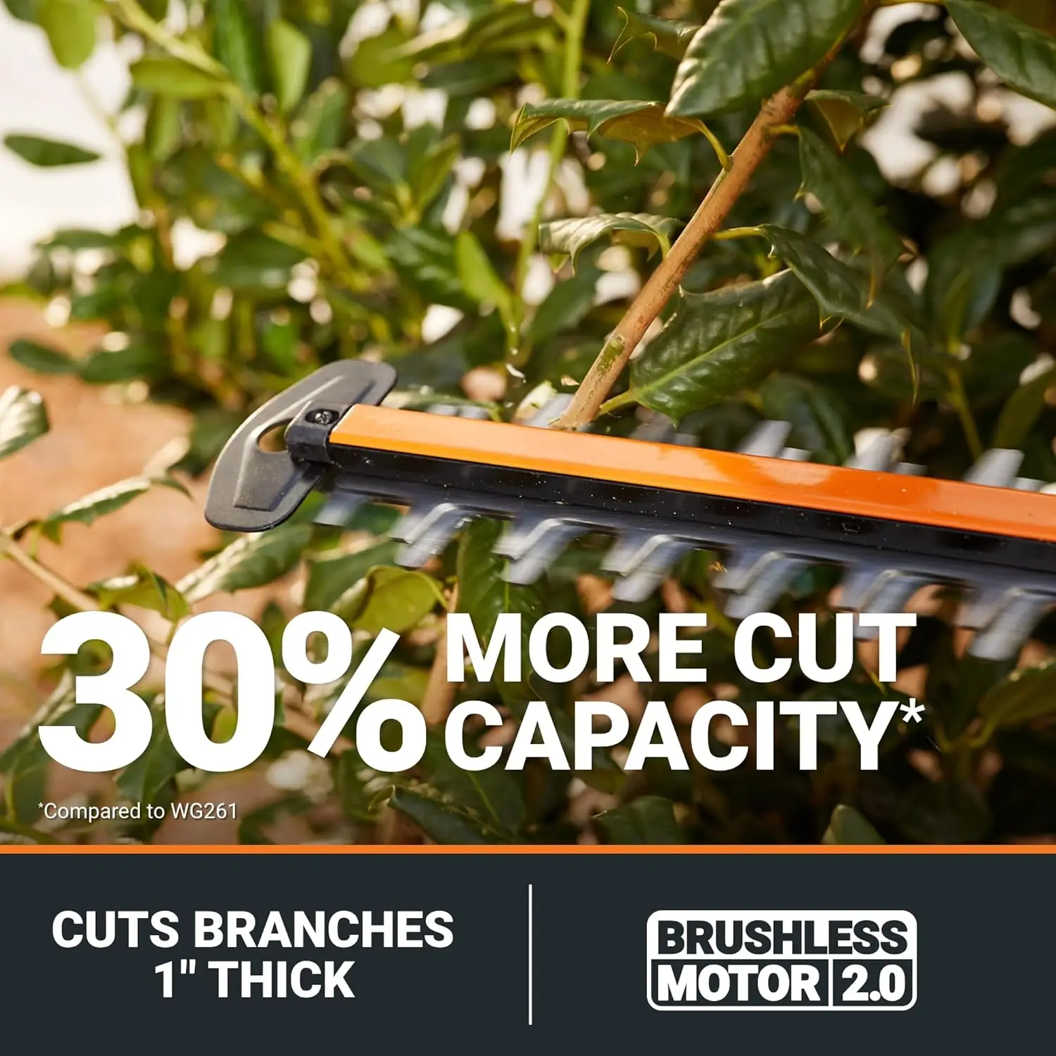 Nitro 20V 22" Hedge Trimmer Cordless, Lightweight Cordless Hedge Trimmer with Dual-Action Blades 3400 SPM, Brushless Power